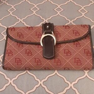 Dooney & Bourke Tan and Brown Monogram Wallet